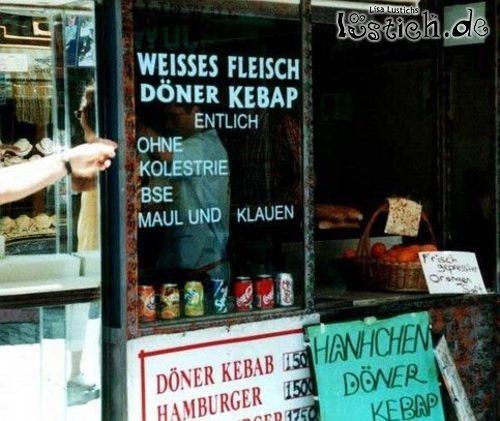 Entlich weisses Fleisch Döner Kebap Entlich weisses Fleisch Döner Kebap