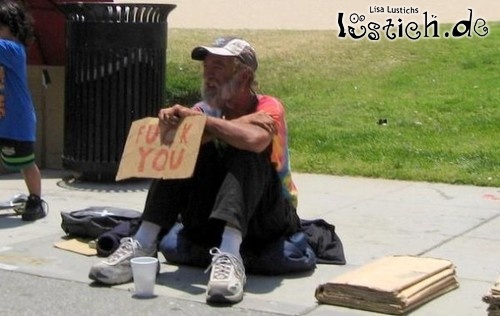 Ehrlicher Obdachloser