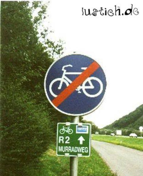 Radweg verboten Radweg verboten