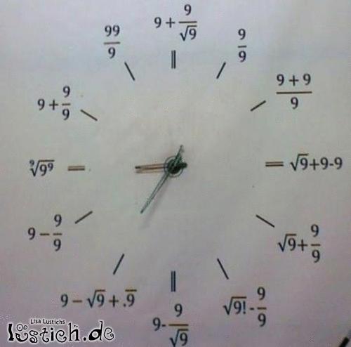 Mathematiker-Uhr