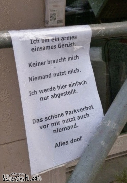 Einsames Gerüst Bild lustich.de