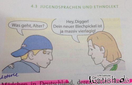 Jugendsprache Bild lustich.de